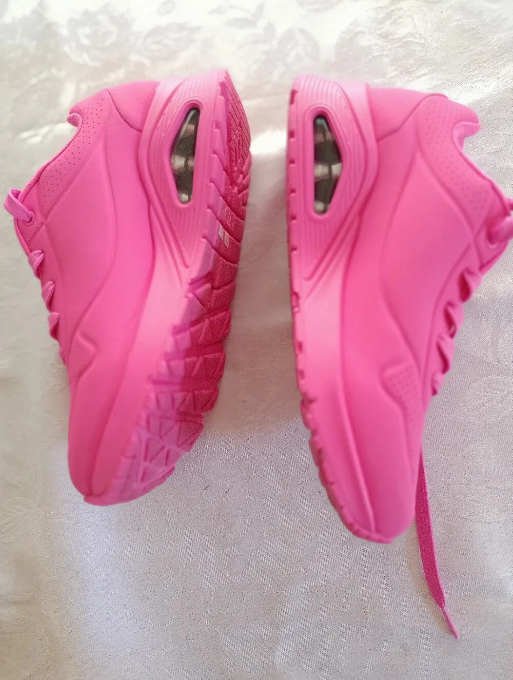 Skechers Uno Stand on Air- Cool Memory Foam Athletic Shoes Sneaker sz 9 Hot Pink